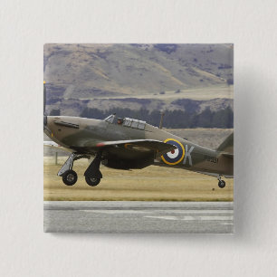 Nieuw-Zeeland, Otago, Wanaka, Warbirds Over 6 Vierkante Button 5,1 Cm