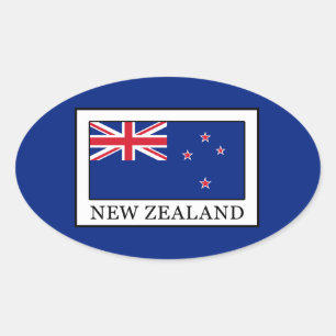 Nieuw-Zeeland Ovale Sticker