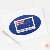 Nieuw-Zeeland Ovale Sticker (Envelop)