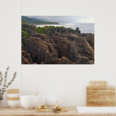 Nieuw-Zeeland: Pancake Rocks Poster (Keuken)