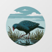 Nieuw-Zeeland Pukeko Window Cling Decal (Vel)
