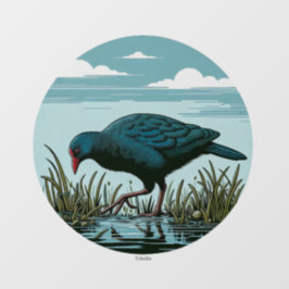 Nieuw-Zeeland Pukeko Window Cling Decal