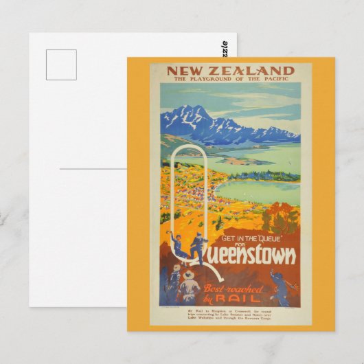 Nieuw-Zeeland  Queensland-reizen Briefkaart (Voorkant / Achterkant)