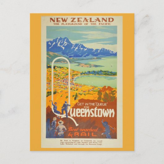 Nieuw-Zeeland  Queensland-reizen Briefkaart (Voorkant)