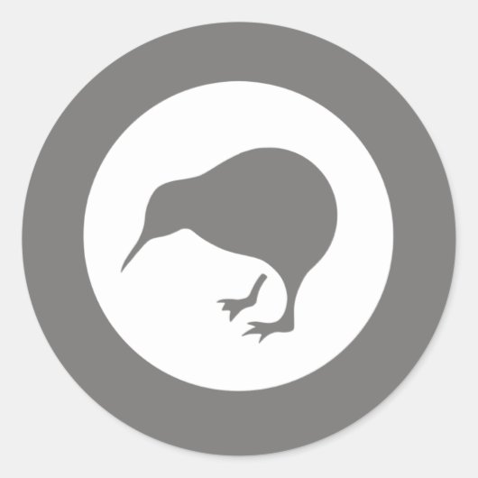 Nieuw-Zeeland RAF Kiwi Roundel ingetogen Ronde Sticker (Voorkant)