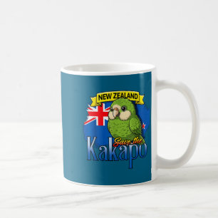Nieuw-Zeeland red de kakapo schattige lieve vogel Koffiemok