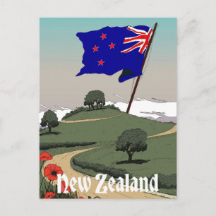 Nieuw-Zeeland Reis Reizen Oude Stijl Briefkaart