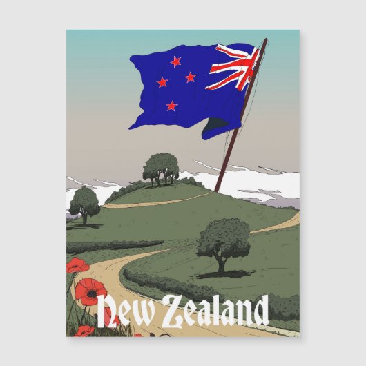 Nieuw-Zeeland Reis Reizen Vintage (Voorkant)