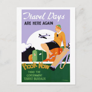 Nieuw-Zeeland Reisdagen Vintage Travel Poster Briefkaart