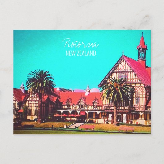 Nieuw-Zeeland Reist Rotorua museum Briefkaart (Voorkant)