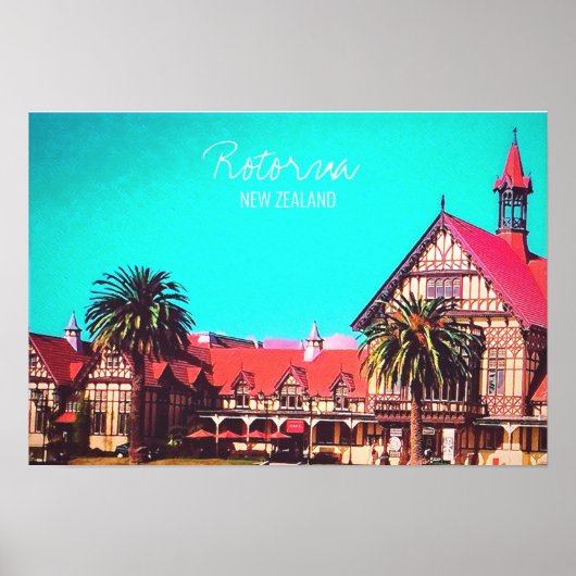 Nieuw-Zeeland Reist Rotorua museum Poster (Voorkant)