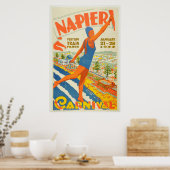  Nieuw-Zeeland reizen Napier Carnaval Poster (Keuken)