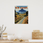  Nieuw-Zeeland reizen Poster (Keuken)