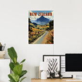  Nieuw-Zeeland reizen Poster (Thuiskantoor)