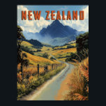 Nieuw-Zeeland reizen Poster<br><div class="desc">Omarm de betoverende schoonheid van Nieuw-Zeeland met deze retro-stijl reisposter. Met iconische landschappen zoals besneeuwde bergen, turquoise meren, gouden stranden en dramatische fjorden, viert dit kunstwerk de Kiwi-geest van avontuur. Perfect voor een interieur, reismemorabilia of cadeaus voor zwerfglanzen. Geïnspireerd door Art Deco-ontwerp, legt het de essentie van Aotearoa vast voor...</div>