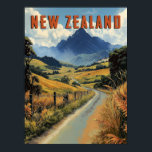 Nieuw-Zeeland reizen Poster<br><div class="desc">Omarm de betoverende schoonheid van Nieuw-Zeeland met deze retro-stijl reisposter. Met iconische landschappen zoals besneeuwde bergen, turquoise meren, gouden stranden en dramatische fjorden, viert dit kunstwerk de Kiwi-geest van avontuur. Perfect voor een interieur, reismemorabilia of cadeaus voor zwerfglanzen. Geïnspireerd door Art Deco-ontwerp, legt het de essentie van Aotearoa vast voor...</div>