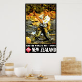  Nieuw-Zeeland reizen Poster (Keuken)