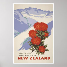 Nieuw-Zeeland Reizen Poster Franz Josef