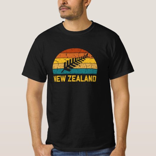Nieuw-Zeeland Retro T-shirt (Voorkant)