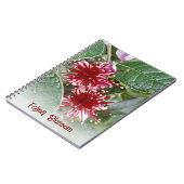 Nieuw-Zeeland Rode Floral Feijoa Blossom Notitieboek (Linkerzijde)