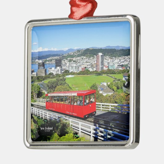 Nieuw-Zeeland, Rode Kabeltram, Metalen Ornament (Links)