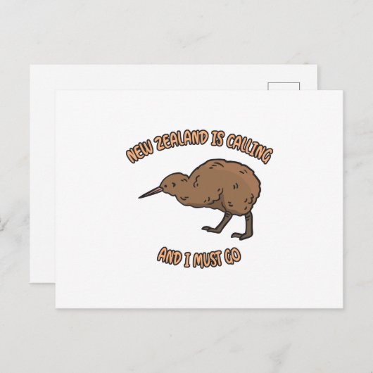 Nieuw-Zeeland roept Briefkaart (Voorkant / Achterkant)