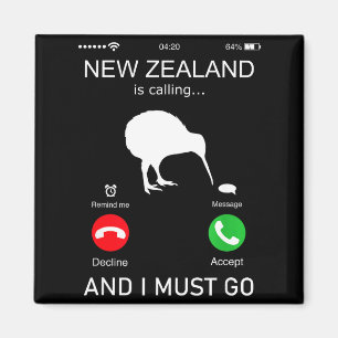 Nieuw-Zeeland roept en ik moet gaan, Zealand Funn Magneet