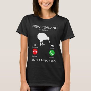 Nieuw-Zeeland Roept En Ik Moet Gaan, Zealand Funn T-shirt