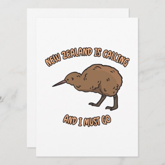 Nieuw-Zeeland roept Feestdagenkaart (Voorkant / Achterkant)