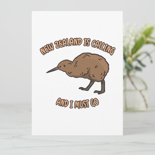 Nieuw-Zeeland roept Feestdagenkaart (Staand voorkant)