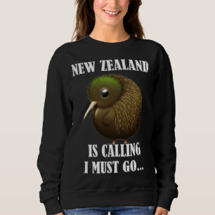 Nieuw-Zeeland Roept Ik Moet Naar Kiwi Vogel Wilde Trui