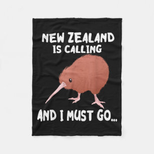 Nieuw-Zeeland Roept Kiwi Vogel Wilde Dieren Dier Fleece Deken