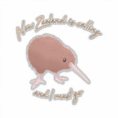 Nieuw-Zeeland roept Sticker (Voorkant)