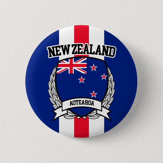 Nieuw-Zeeland Ronde Button 5,7 Cm (Voorkant)