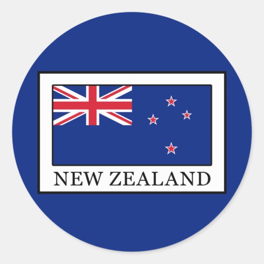Nieuw-Zeeland Ronde Sticker (Voorkant)