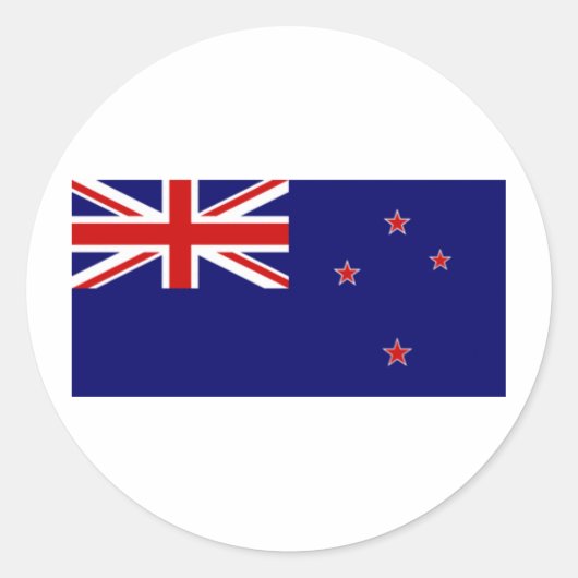 Nieuw-Zeeland Ronde Sticker (Voorkant)