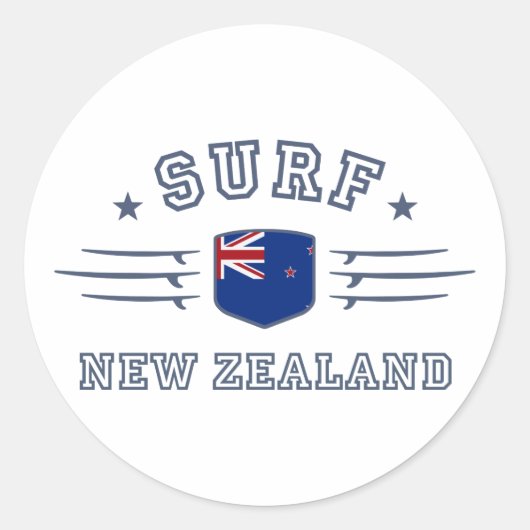 Nieuw-Zeeland Ronde Sticker (Voorkant)