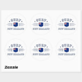 Nieuw-Zeeland Ronde Sticker (Vel)