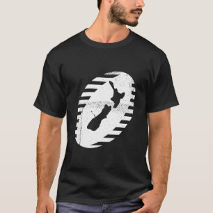 Nieuw-Zeeland Rugby Ball Grungy Dark T-shirt