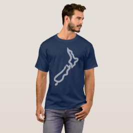 Nieuw-Zeeland Scribble Outline T-shirt