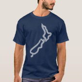 Nieuw-Zeeland Scribble Outline T-shirt (Voorkant)