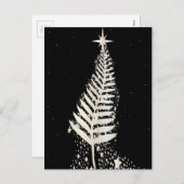 Nieuw-Zeeland SIlver Fern kerstboom Feestdagenkaart (Voorkant / Achterkant)
