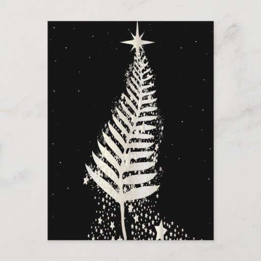 Nieuw-Zeeland SIlver Fern kerstboom Feestdagenkaart (Voorkant)