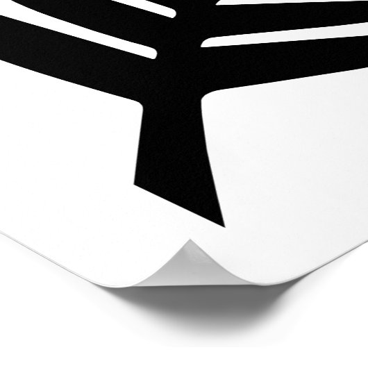 Nieuw-Zeeland Silver Fern Poster (Hoek)