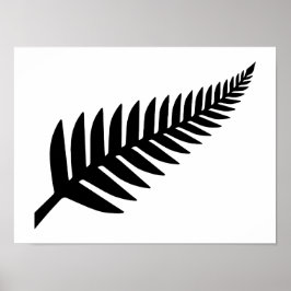 Nieuw-Zeeland Silver Fern Poster