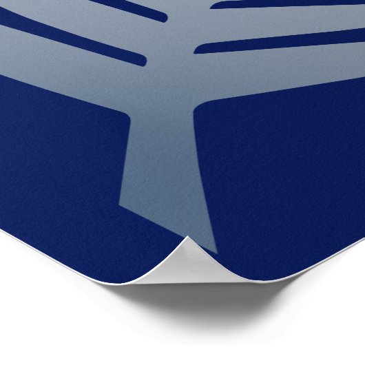 Nieuw-Zeeland Silver Fern Poster (Hoek)