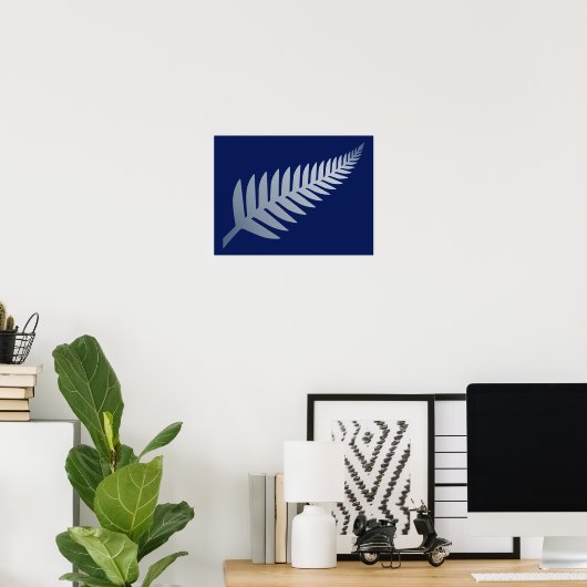 Nieuw-Zeeland Silver Fern Poster (Thuiskantoor)