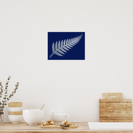 Nieuw-Zeeland Silver Fern Poster (Keuken)