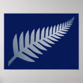 Nieuw-Zeeland Silver Fern Poster (Voorkant)