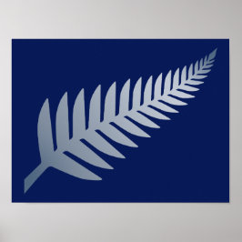 Nieuw-Zeeland Silver Fern Poster